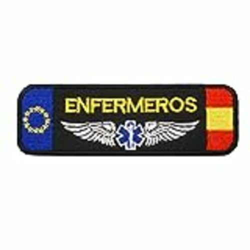 Vendo 2 Piezas ENFERMEROS Insignia de parche bordado militar español con respaldo de gancho