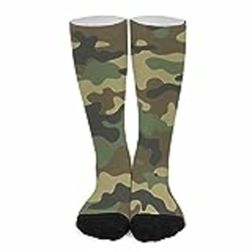 Vendo Calcetines divertidos de camuflaje verde militar para hombres y mujeres, calcetines deportivos novedosos de 40 cm