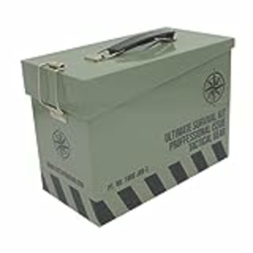 Vendo Caja de almacenamiento de estaño, caja de almuerzo y accesorios de dormitorio. Caja de almuerzo de estilo militar de lata de supervivencia fresca, bocadillo del tesoro y caja de escondite, almacena