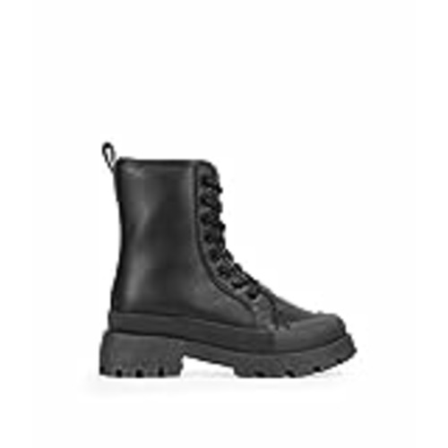 Vendo BOSANOVA Botas militares con doble suela dentada, cordones y cierre con cremallera. Calzado para mujer NEGRO 39
