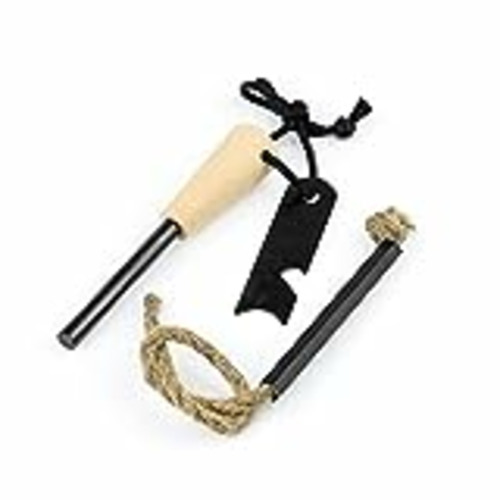 Vendo Mechero Supervivencia, ZIJANG Pedernal Magnesio, Pedernal con Mango de Madera, Agarre Cómodo, la Fricción del Kit de Pedernal Produce Chispas Altas, Adecuado para Acampar al Aire Libre