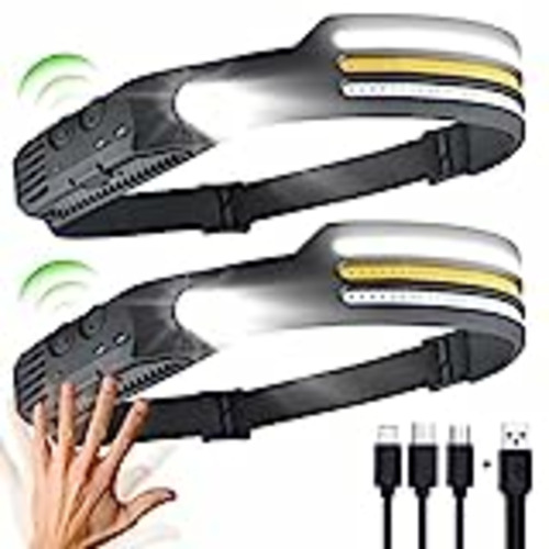 Vendo Luz Frontal Cabeza 2 Pcs Linterna Frontal Led Recargable Linternas Led Alta Potencia Cabeza Frontales Trail Running Muy Potentes Pilas Focos de Cabeza para Camping y Senderismo Pesca Impermeables