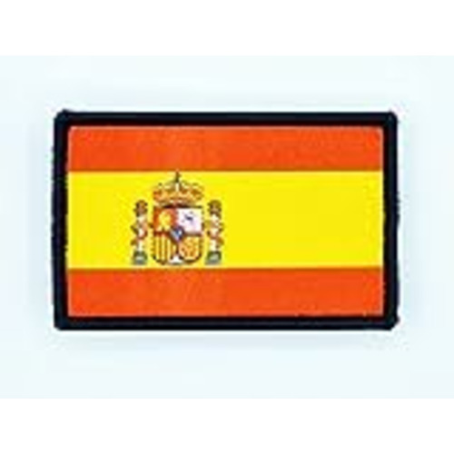 Vendo MateyCo Parche con Velcro Bandera España Tejida oficial 8 cm x 5 cm para Mochila, Chaleco, Gorras. Parche para Ropa Militar y Motera