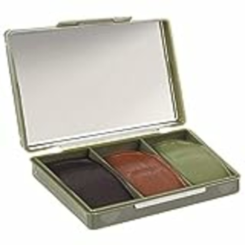 Vendo blntackle76 Juego de maquillaje de camuflaje con espejo de maquillaje en 3 colores negro, verde oliva, marrón, aprobado por la OTAN, camaleón, camuflaje de supervivencia, militar, ejército