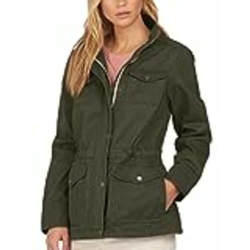 Vendo YBENLOVER Chaqueta de entretiempo con cuello alto para mujer, informal, varios bolsillos, estilo parka, Verde militar., S