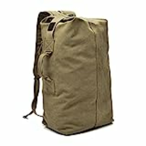 Vendo Bolsa de escalada de viaje de gran capacidad táctica militar bolsa de lona de doble correa de carga superior mochila de lona, Beige Bronceado, L, Mochilas de lona