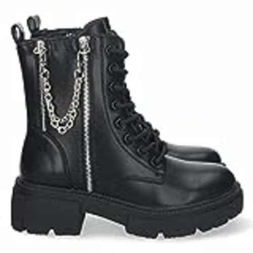 Vendo shoes&blues.es 68641-Botin de Tacon y Plataforma, para Mujer, con Cadena en Cana, Estampado Liso, Cierre de Cordones y Cremallera, Otono Invierno 2022. Talla 38 Negro