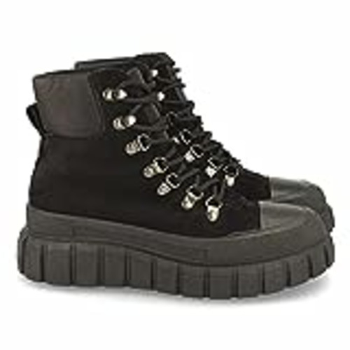 Vendo Zapatilla Abotinada para Mujer, con Plataforma, Comodas, y Cierre de Cordones, Otono Invierno 2021. Talla 38 Negro