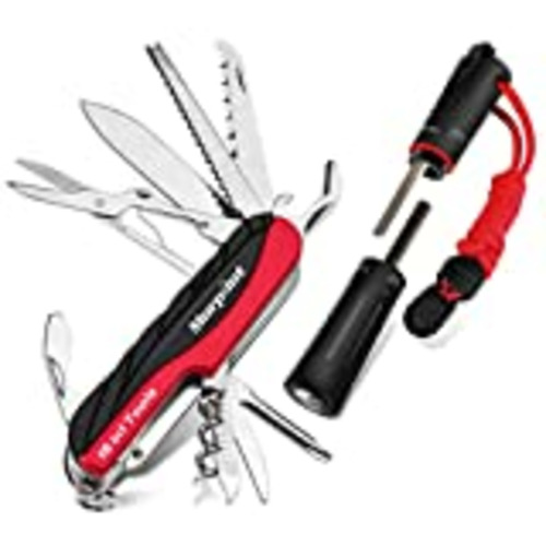 Vendo Morpilot Navaja Suiza Pedernal Multifuncional con Encendedor de Fuego para Supervivencia, 15 en 1 Navaja Caza Pesca, Cuchillo Acero Inoxidable, Impermeable Herramienta Multiuso