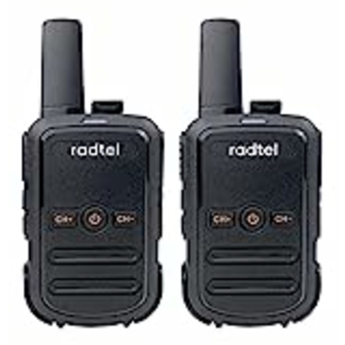 Vendo Radtel RT12 PMR446 Walkie Talkie Recargables 16 Canales Licencia Libre Radio CTCSS DCS Walky Walky Radiocomunicación con Carga Tipo USB para Construccion Restaurante Supermercado (Black)