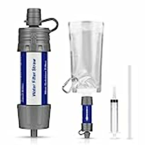 Vendo ENONEO 5000L Personal Filtro de Agua Aire Libre Portátil Mini Purificador de Agua Supervivencia Sistema de Filtración de Agua Exteriores,Elimine 99.99% de Bacterias para emergencias,Senderismo (azul)