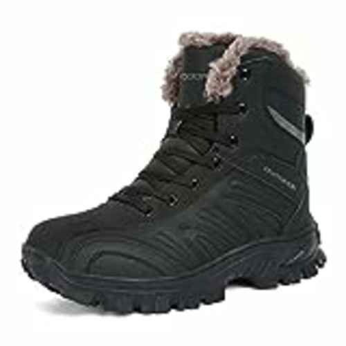 Vendo Botas de Senderismo Cálidas con Cordones Exteriores para Hombre Botas de Nieve Cómodas Invierno Botas Militares Tácticas de Talla Grande Zapatos de Montañismo de Caña Alta Calzado de Trekking
