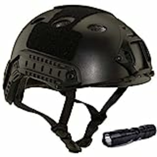 Vendo QMFIVE Casco táctico Estilo Militar, Casco de Airsoft Paintball Casco para con protección Gafas para Airsoft o Paintball, con Gafas, para Combate en Espacios Cerrados (Negro+L)