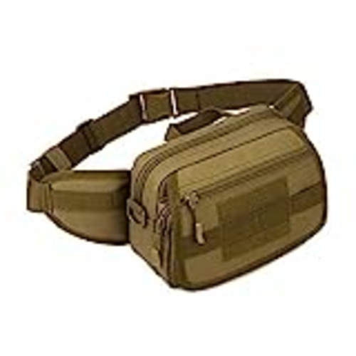 Vendo Yakmoo Bolsa de Riñonera Impermeable Bolso de Cintura Estilo Militar Táctico Molle Sistema Bolsa Multifuncional de Cuatro Maneras de Usar al Aire Libre Marrón