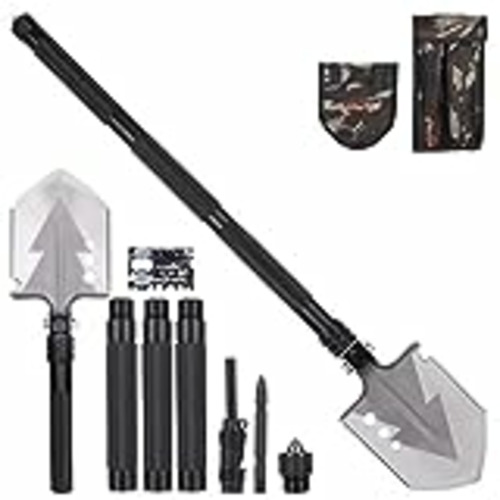 Vendo Pala Plegable de 78 cm,Pala Multiusos con 3 Combinaciones de Longitudes, Pala Plegable portátil de 180 Grados, para Senderismo, Aventura, jardín, etc.
