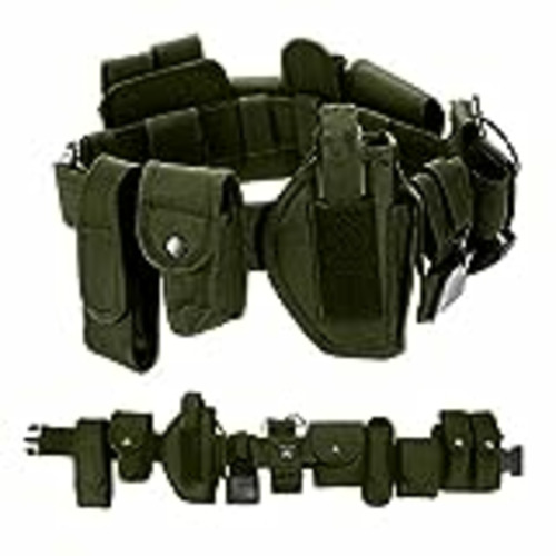 Vendo REAQUE Taktischer Gürtel, 10-teiliges Set Polizei Gürtel Militär Gürtel, para CS Games Fan militares y juegos de caza de airsoft (Army Green)