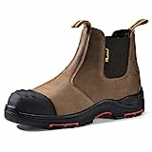 Vendo Safetoe Zapatos de Seguridad para Hombres, M-8025NB Botas de Seguridad, con Cuero Impermeable, Puntera de Material Compuesto Sin Metal Ligeros Calzado, Zapatillas para Plantilla mas Comodas EU40