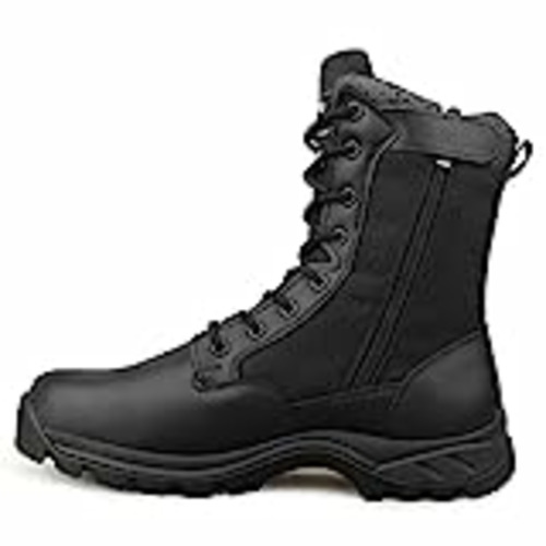 Vendo LUDEY Cómodas Botas Tácticas Militares para Hombres Botas de Combate Ligeras Cuero de plena flor/Ante Botas de Montaña Con Cremallera Lateral Model-928-Negro-42EU