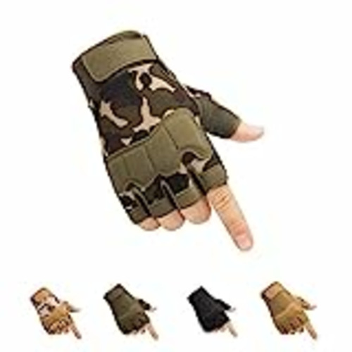 Vendo HYCOPROT Guantes Tácticos sin Dedos, Nudillos Protectores Transpirables Ligeros Guantes Militares al Aire Libre para Disparar, Cazar, Motociclismo, Escalada (Camuflaje, Medium)