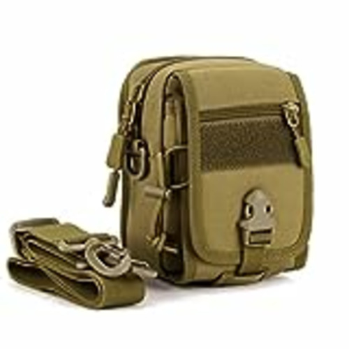 Vendo Huntvp Bolsa de Cintura Táctical MOLLE EDC Bolso Impermeable Mochila de Bandolera Militar Riñonera de Múltiple Función para Herramientas Caza Correr Senderismo Ciclismo, Marrón