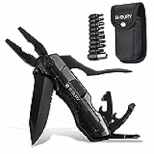 Vendo BIBURY Alicates plegables, 5 en 1 Cuchillo plegable supervivencia, Herramienta de acero inoxidable, Multiherramienta para Actividades de bricolaje, Supervivencia al aire libre, Caza etc. (Negro)