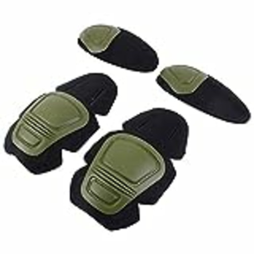 Vendo Almohadilla protectora táctica para rodilla y codo para paintball o airsoft, para combate, uniforme militar, 2 rodilleras y 2 coderas por juego, color verde, tamaño Talla única