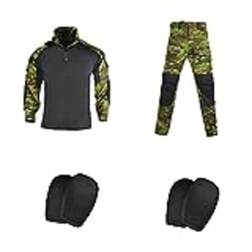 Vendo JXQXHCFS Camisa de combate militar multicam uniforme táctico pantalones con almohadillas traje de camuflaje ropa de caza equipo militar, EN8 CP, XXL