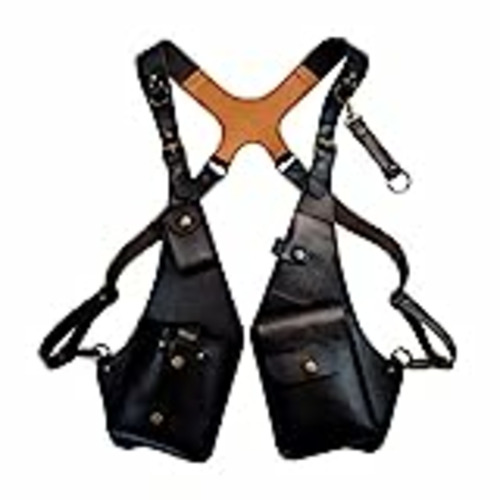 Vendo kowaku Bolsa de arnés de Hombro Cartera Doble Riñonera Steampunk Funda Antirrobo para Hombres Mujeres para Senderismo Ciclismo Motocicleta Camping , Negro