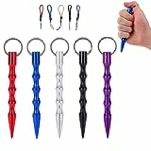 Vendo UYDF 5 Piezas Kubotan Llavero de Defensa Sobrealimentado Autodefensa del Palillo + 5 Pcs Correa Cordón, Martillo de Emergencia Llavero de Supervivencia, Herramienta para Mujer, Teen, Hombres Seguridad