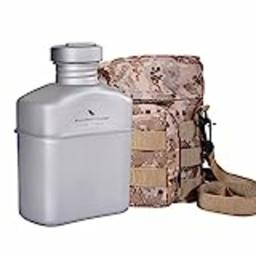Vendo Boundless Voyage Titanio militar cantina con bolsa de transporte camping al aire libre gran capacidad botella de agua taza olla Mess Kit 1100ml Ti15158A
