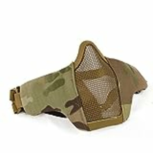 Vendo GES Plegable táctico Media mascarilla de la máscara al Aire Libre Malla Protectora Riding máscara Transpirable para Airsoft Paintball CS con Correa Ajustable Cinturón (CP)