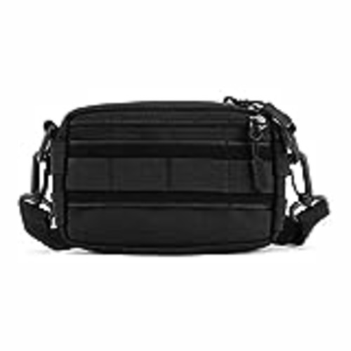 Vendo HUNTVP Mini Bolsa Táctical Bolsa de Hombro Mochila de Bandolera Riñoneras Deportivos Estilo Militar Riñoneras de Múltiple Función Mochila Ejércita Impermeable, Negro