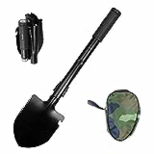 Vendo Voarge Pala plegable multifuncional 4 en 1 de acero al carbono, con bolsa de transporte, para supervivencia en el jardín y actividades al aire libre
