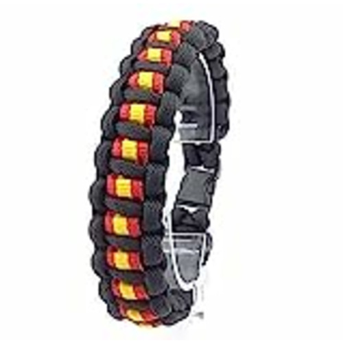 Vendo Pulsera de ESPAÑA de paracord, hecha a mano y a medida mod. BASIC, color NEGRO.