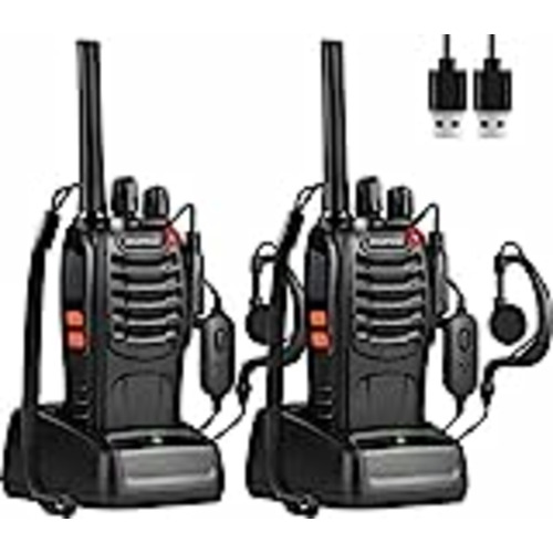 Vendo Baofeng Walkie Talkie Profesional PMR Radiocomunicación USB Recargable 16 Canales de Larga Distancia Portátil Walkie Talkies con Auriculares y Luz LED (Negro, 1 Pare)
