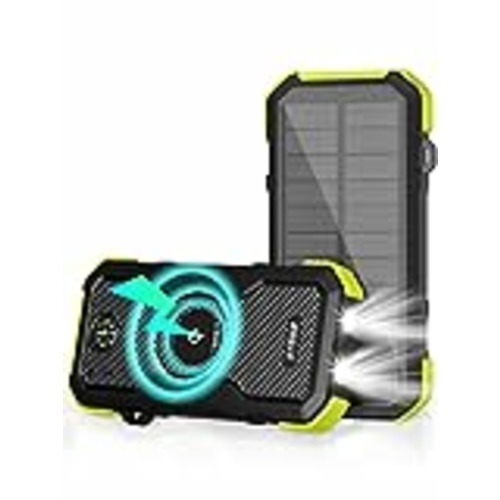 Vendo Cargador Solar 26800mAh Ryoko Solar Power Bank Batería Externa Inalámbrica portátil Carga Rápida con 2 Salidas USB, Panel Solar y Linterna LED para Smartphones, Cámping Senderismo Viajes Verde