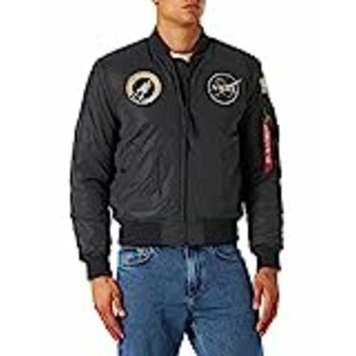Vendo ALPHA INDUSTRIES MA-1 NASA Reflective Chaqueta, Negro (Black-03), S para Hombre