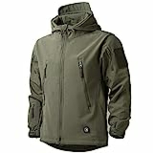 Vendo MakingDa Chaquetas impermeables para hombre, abrigo casual con capucha, forro de forro polar, chaquetas tácticas, militares, trabajo, pesca, caza, escalada, verde, XXL