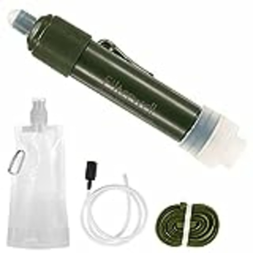Vendo Lixada Filtro de Agua Supervivencia, Sistema de Filtración de Agua para Exteriores, Filtro de Agua Purificador de Paja con Bolsa para Beber para Preparación para Emergencias Camping