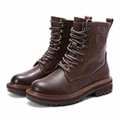 Vendo Harssidanzar Botas Mujer Botas de Combate Mujer moda Botas para mujer adecuadas para el trabajo, el ocio, los viajes SL251A,Sillín,Talla 37