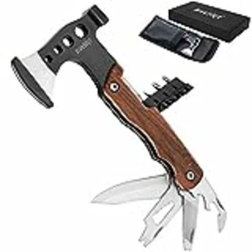 Vendo Bravedge Hacha Multiherramienta, Herramienta de Hacha Multiusos de Bolsillo, Con Cuchillo, Llave, Abrelatas, Portátil para Acampar, Caza, Supervivencia