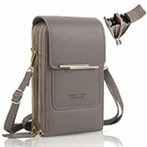 Vendo AISEN Bolso de cuero antirrobo para mujeres y niñas, bolsos cruzados, carteras de cuero para teléfono con correa larga para mujer, piel sintética con bloqueo RFID, bolsa cruzada para teléfono celular