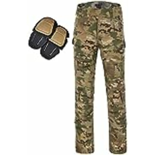 Vendo Uugood Pantalones Militares Hombre Pantalones tácticos multicámara Multi-Bolsillos Camuflaje Combat BDU Pantalones de Paintball Airsoft Caza Disparo Camo con Rodilleras (CP, L)
