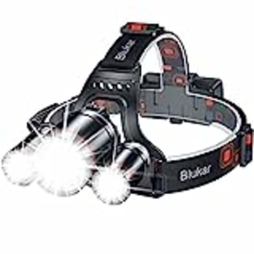 Vendo Linterna Frontal LED Recargable, Blukar 8000L Superbrillante Impermeable Linterna Cabeza con Roja luz de advertencia - 5 Modos, 90° Ajustable Luz Frontal con Funcion de Zoom para Correr, Acampar, Caza