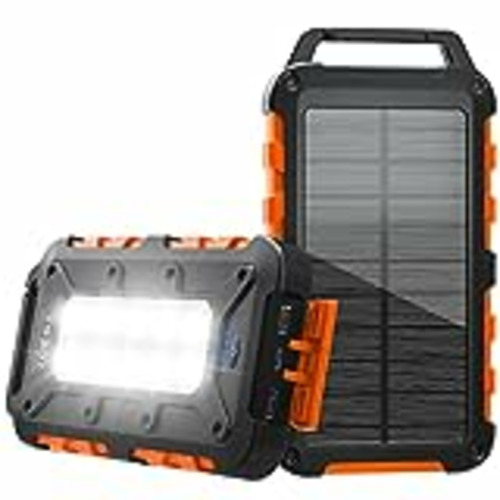 Vendo Cargador Solar 20000mAh Batería Externa Portátil Banco de Energía Solar con Panel Solar y Linterna LED,Carga Rápida con 2 USB Puertos Imperable para Movil Ordenador Cámping Emergencia Naranja