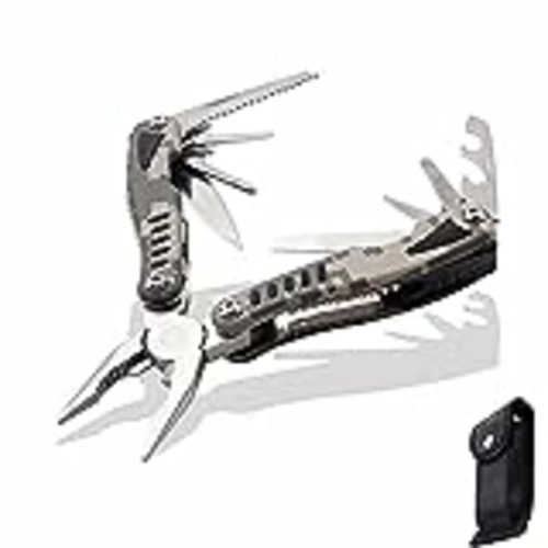 Vendo Alicates Multiusos, Herramienta Multifuncional Plegable EDC 14 en 1, con Funda de Nailon, para Acampar, Cazar, Senderismo, Pesca, Supervivencia, Cuchillo Multiherramienta
