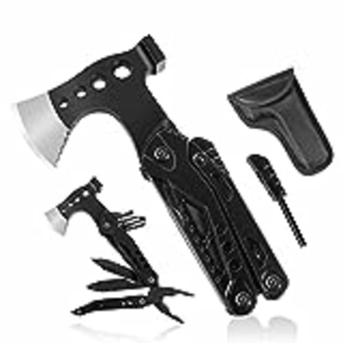 Vendo HONZIN Multifuncional Hacha 15 en 1 Martillo Multiuso de Acero Inoxidable Herramienta de Supervivencia para Equipo de Camping Con Funda de Nailon Para Senderismo, Supervivencia Al Aire Libre