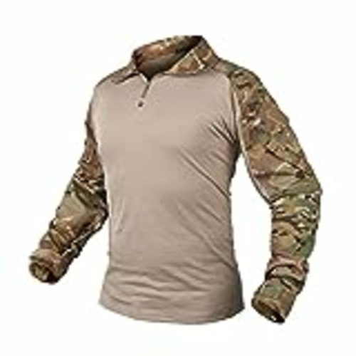 Vendo IDOGEAR Camisa de combate G3 para hombre con coderas, camisas rápidas de 1/4 con cremallera de manga larga, ropa táctica militar Airsoft con bolsillos, Multicámara, 50