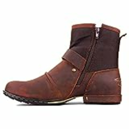 Vendo COWSDELLA Botas Hombre Moto Cuero de Moda Militares Botines con Cremallera Invierno Chukka Boots