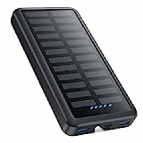 Vendo Pxwaxpy Power Bank 30800mAh, Cargador Solar 15W 3.0A [USB C Entrada & Salida] Carga Rápida, 3 Salidas 3 Entradas Batería Externa con Linterna LED Cargador Portátil para iPhone Samsung Huawei y más